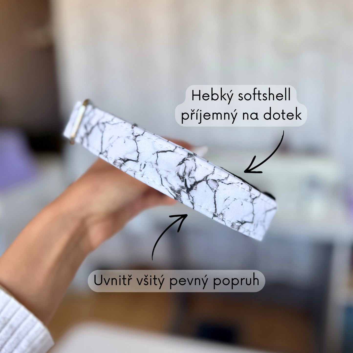 Obojek White Marble